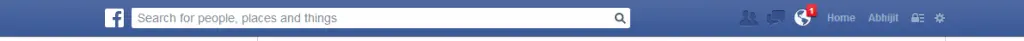 Facebook Search Box Placement