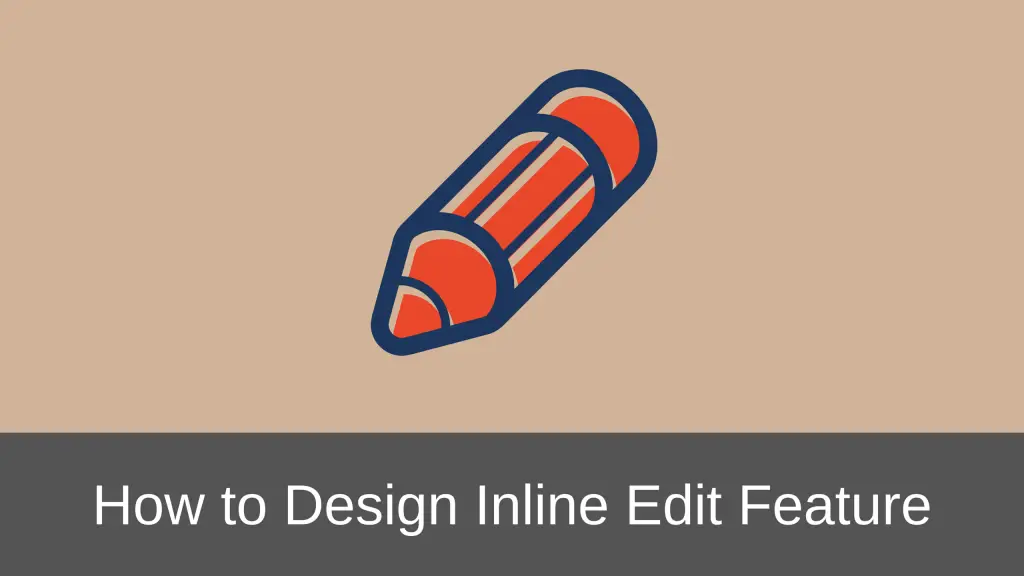 Inline Edit Design